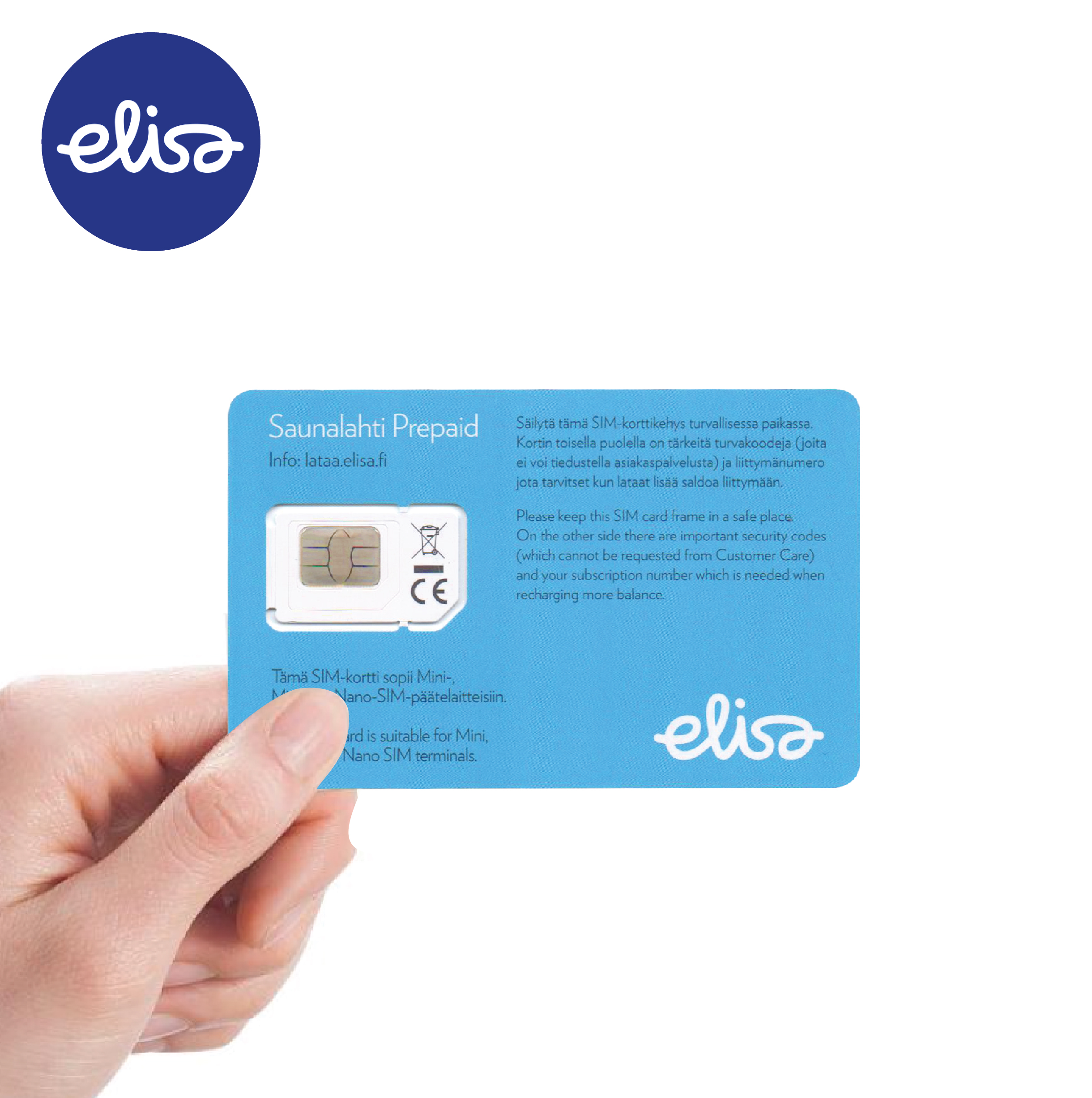 [￥230] 芬兰Elisa电话卡 原生注册SIM卡 支持注册WhatsApp/Telegram等热门应用(此价格仅供参考，具体价格咨询客服)